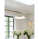 ML LED 15 inch Brushed Nickel Pendant Ceiling Light, Round